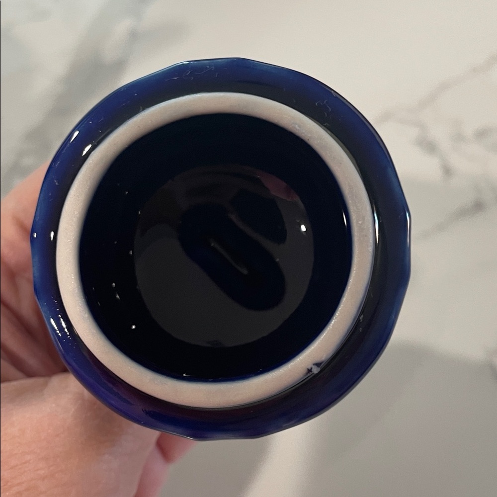 Vintage Yamato Japanese Cobalt Blue Porcelain Tea Set for 6 - Picture 11 of 16